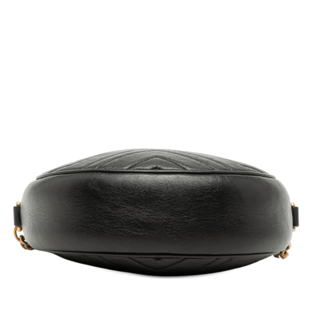 Pre-Loved Gucci Mini GG Marmont Matelasse Leather Round Crossbody - Picture 3 of 7